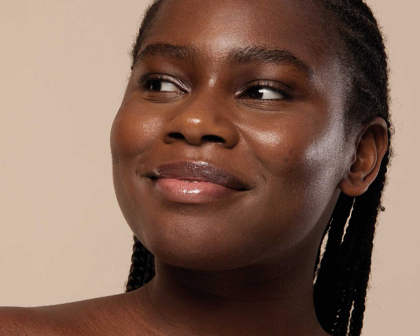 Mundwinkel Muskelrelaxans-Behandlung Frau